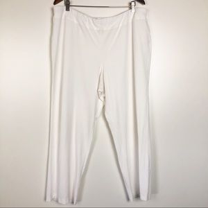 Eileen Fisher white crepe casual pants C6